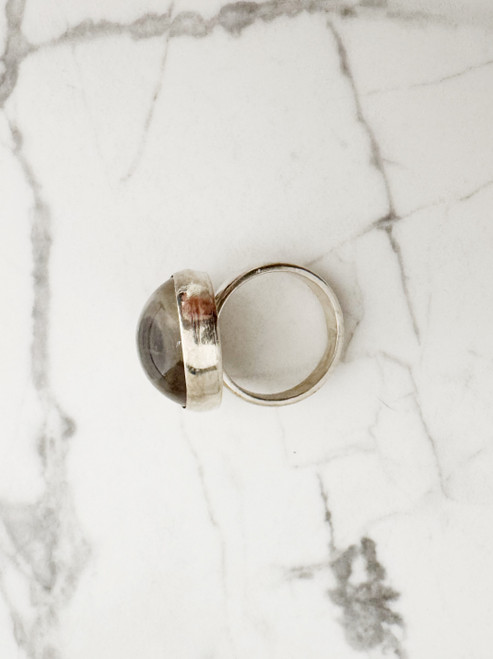 Sample Sale:  Postmodern Candy Ring, Clear Acrylic Prototype, "Play," Non-Adjustable size, 6.5