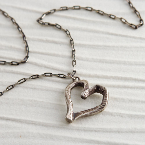 Rough Around the Edges Heart Necklace