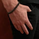 Double Strand Hand Knotted Titanium Coated Hematite Bracelet