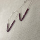 Extra Large Diamond Shaped Hoops with Genuine Garnets