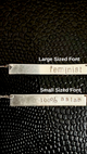 2 sizes of fonts.  Both shown in lower case in this photo.