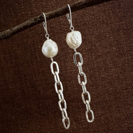 Heavyweight Polka Dot Pop Punk Pearl Drop Earrings