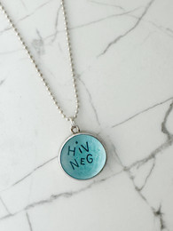 Sample Sale:  Postmodern Candy Necklace, Blue, "HIV Neg"