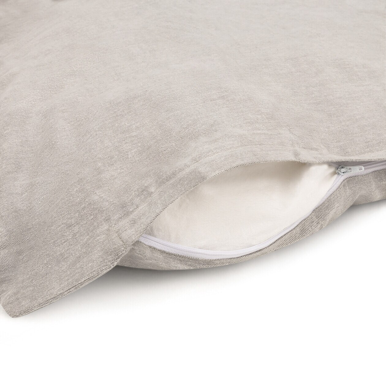 Letto contenitore Tessuto BAJONNA 160 x 200 cm Grigio chiaro