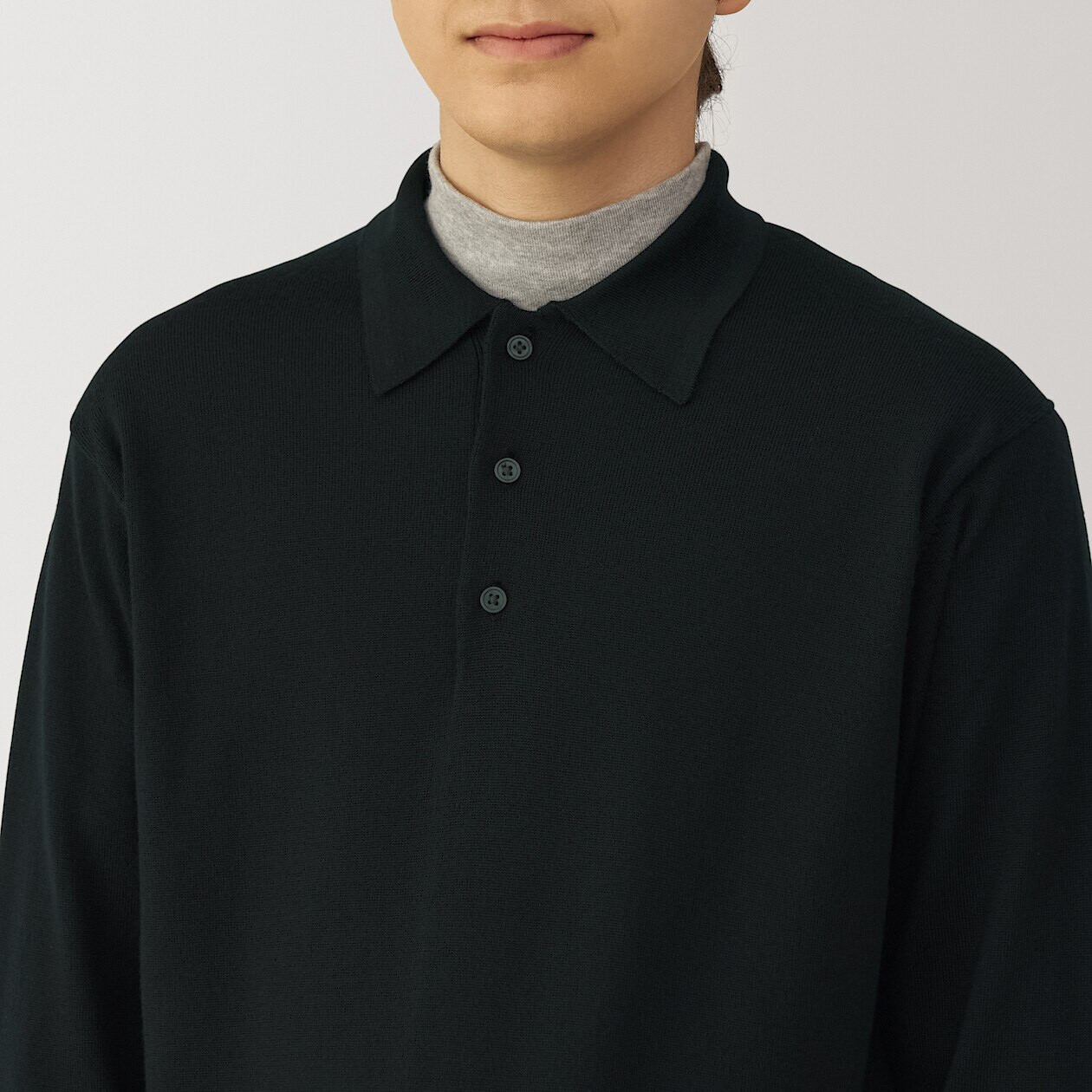 Long Sleeve Polo Shirt Polo Lana Maniche Lunghe Maglietta Polo Con