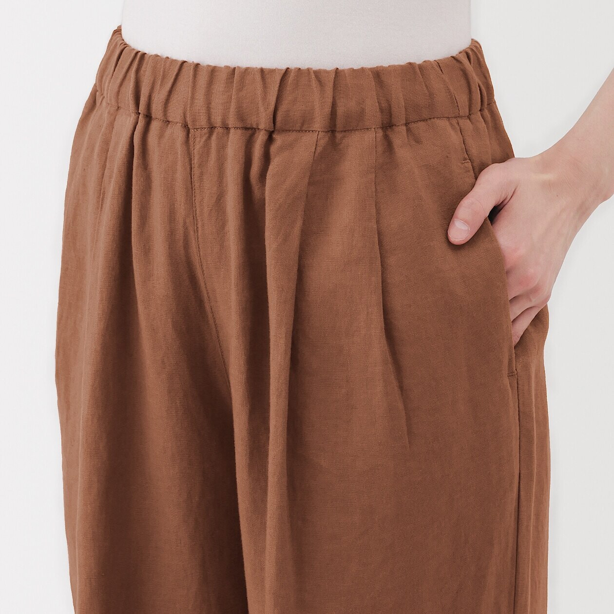 NFYM Pantaloni casual da donna a gamba larga in lino con