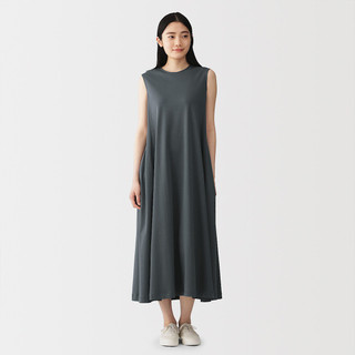 Abito svasato senza maniche cool touch in cotone biologico da donna