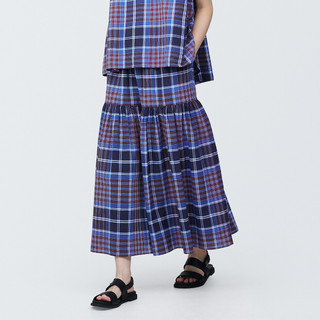 Women's Madras Check Frill Skirt