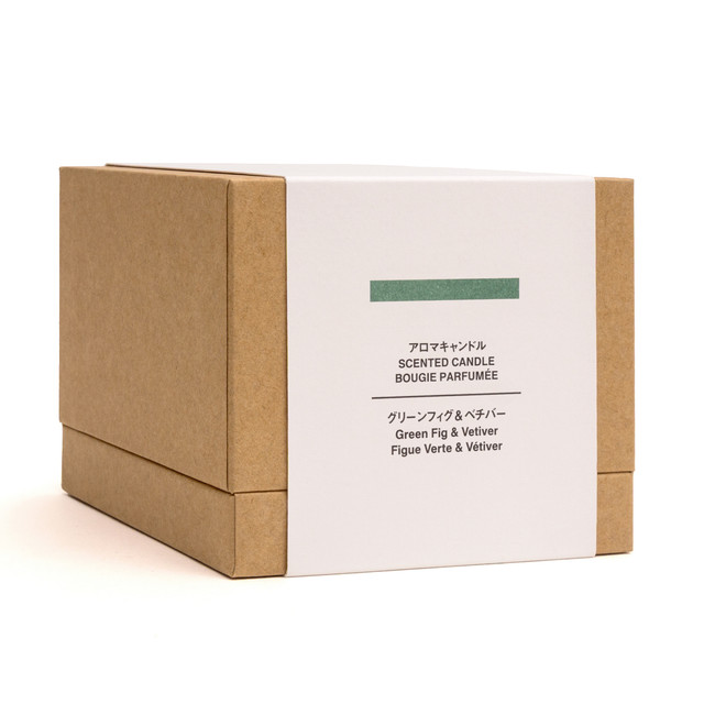 Candela fico verde e vetiver, 3 stoppini