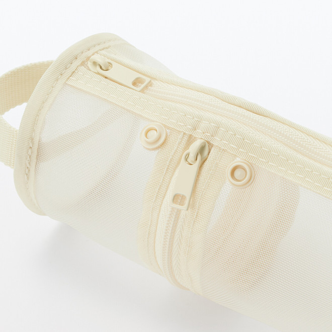 Astuccio portapenne in rete di nylon - Avorio