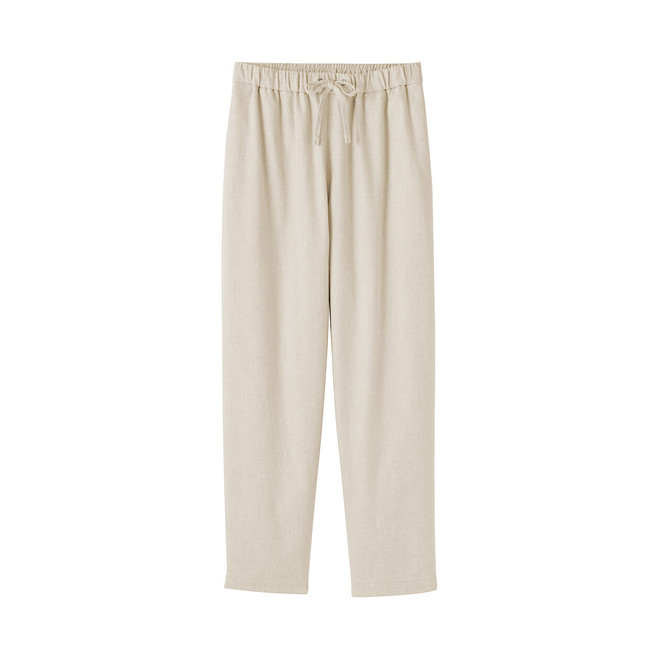 Pantaloni affusolati in flanella elasticizzata da donna