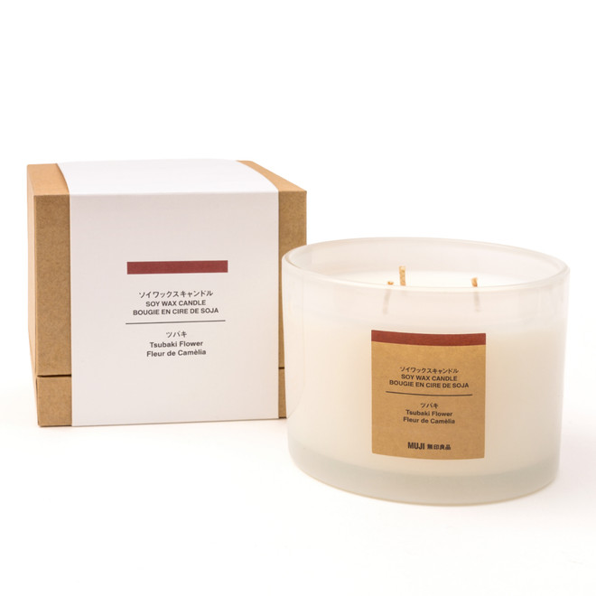 Candela al profumo di fiori di camelia - 3 stoppini
