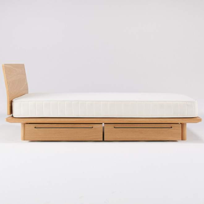 Cassetto sottoletto in quercia per letto piattaforma ‐ Small 19 cm