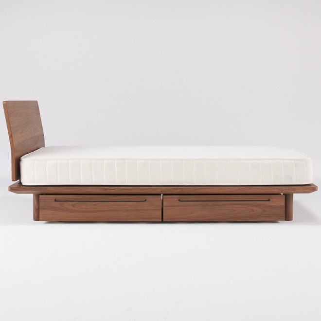 Cassetto Sottoletto in Noce per letto Piattaforma ‐ Small 19cm