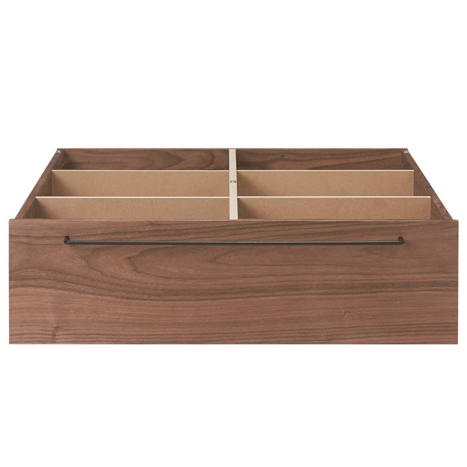 Cassetto sottoletto in noce per letto piattaforma ‐ large 25 cm