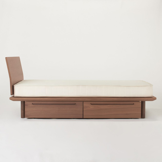 Cassetto sottoletto in noce per letto piattaforma ‐ large 25 cm