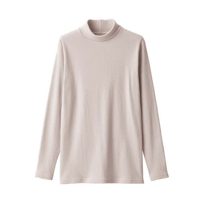 T‐shirt a maniche lunghe con collo a lupetto in cotone spesso