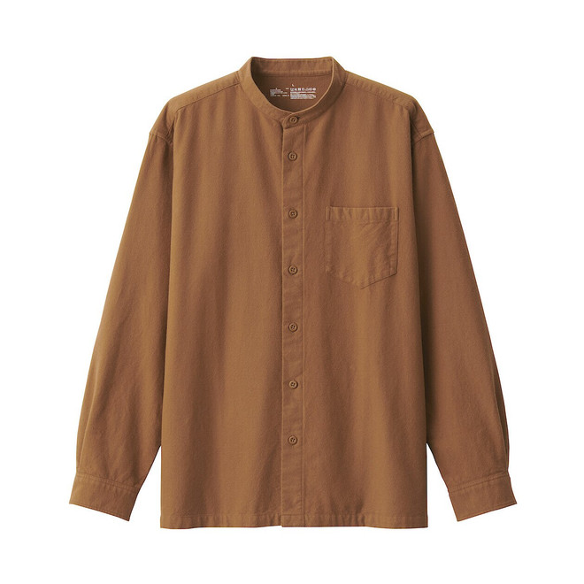 Camicia in flanella con collo alla coreana 18071
