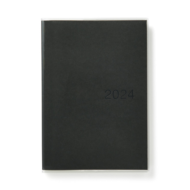 Agenda giornaliera verticale a partire da dicembre 2023 ‐ Inizio lunedì, nero