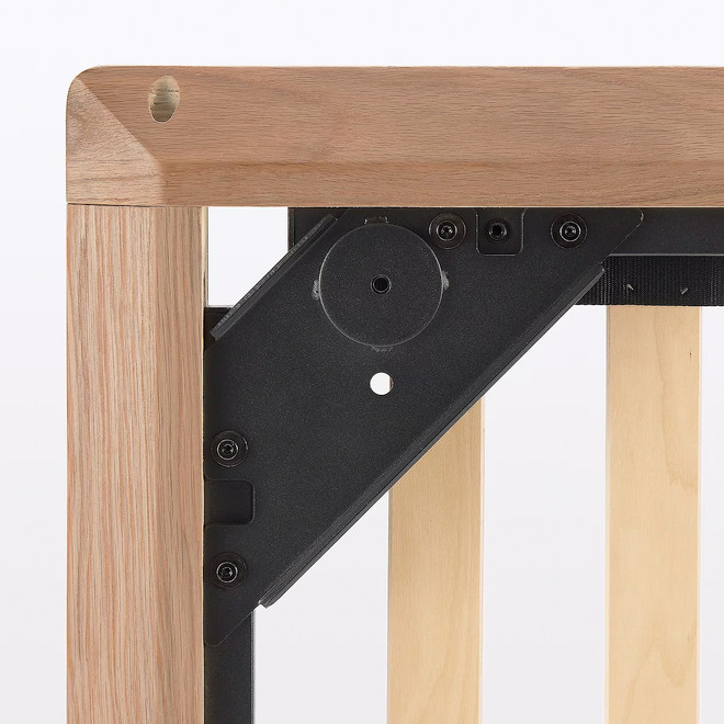 Letto piattaforma in noce singolo