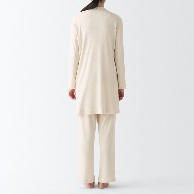 Women's Smooth Ribbed Long Cardigan.