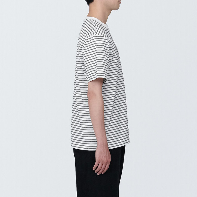 Men's Jersey Crew Neck Short Sleeve T‐shirt‐ Stripe