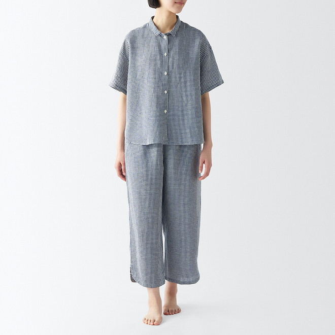 Women's Linen Lyocell Blend Short Sleeve Pyjamas
