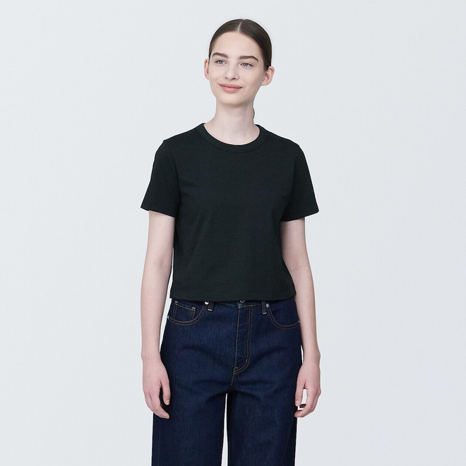 Women's Organic Slub Short Sleeve Cropped T‐shirt