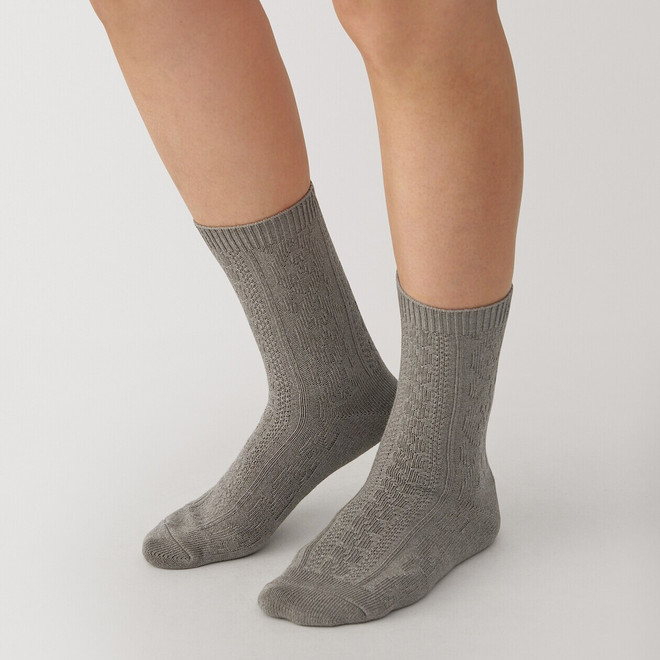 Calzini in maglia a cavo ad angolo retto 19383