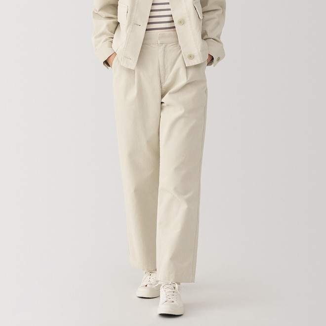 Pantaloni in velluto a coste da donna in misto kapok