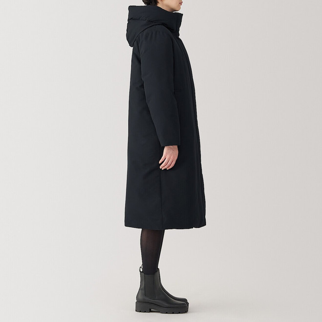 Cappotto lungo in piuma d'oca idrorepellente da donna