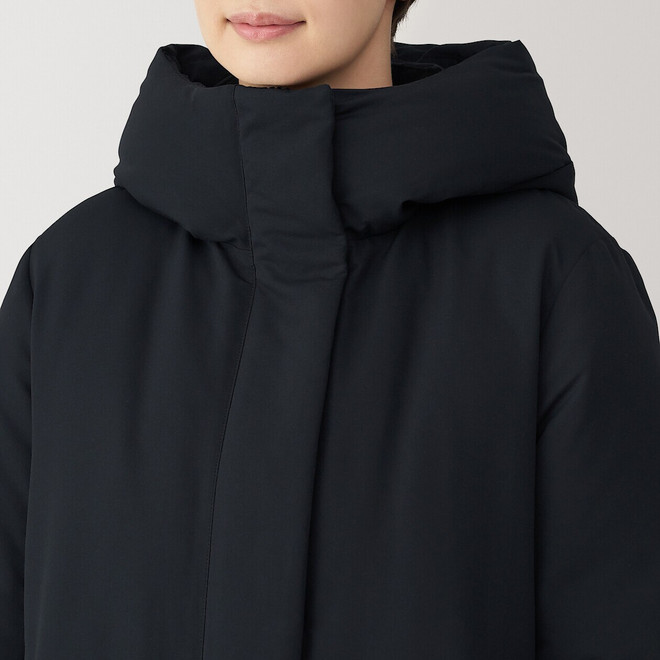 Cappotto lungo in piuma d'oca idrorepellente da donna