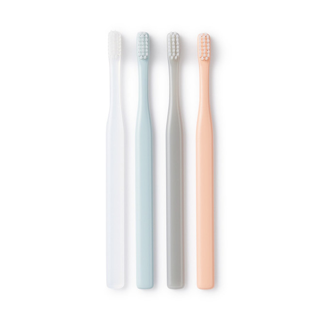 Set spazzolini da denti in polipropilene 4 colori setole fini