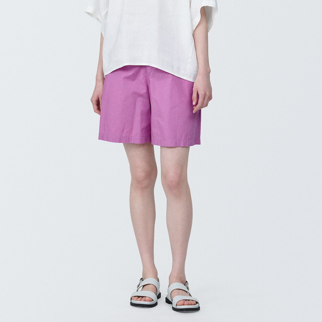 Pantaloncini a gamba larga in cotone 24S