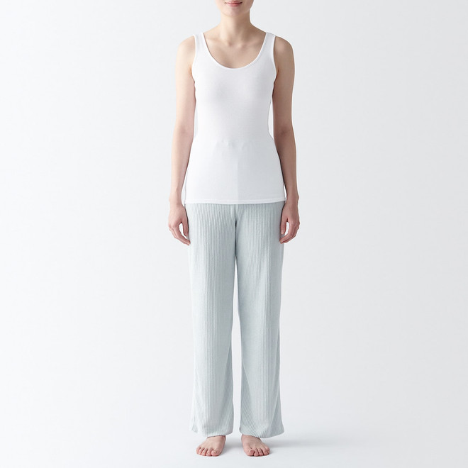 Gilet in cotone a coste da donna