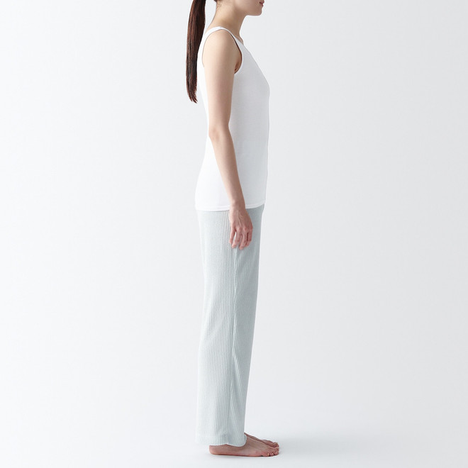 Gilet in cotone a coste da donna