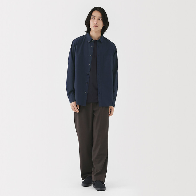 Camicia button down in Oxford lavato da uomo.