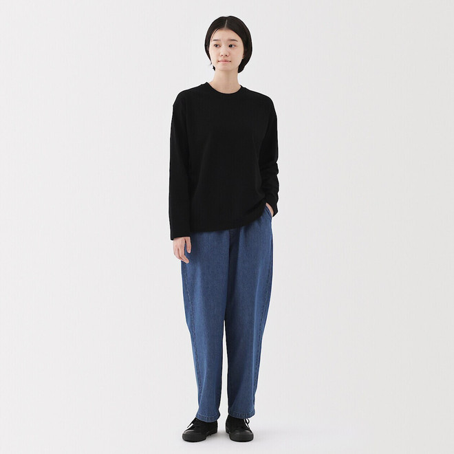 Pantaloni da donna Comfort Fit in denim di cotone.
