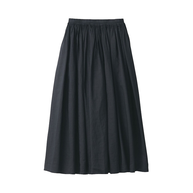 Gonna da donna ramiè midaxi con arricciatura