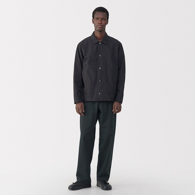 Pantaloni da uomo a gamba larga in washi e twill