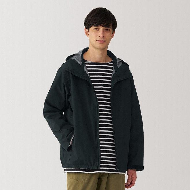 Giacca idrorepellente con cappuccio da uomo.