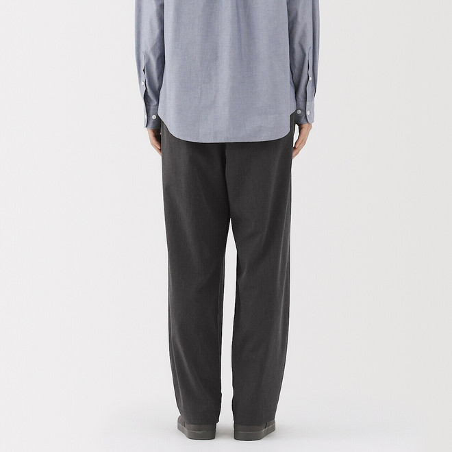 Pantaloni a gamba larga plissettati quick dry da uomo