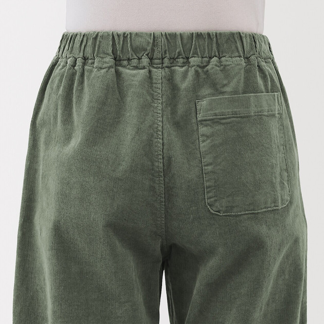 Pantaloni a gamba dritta in velluto a coste stretch vestibilità comoda da donna