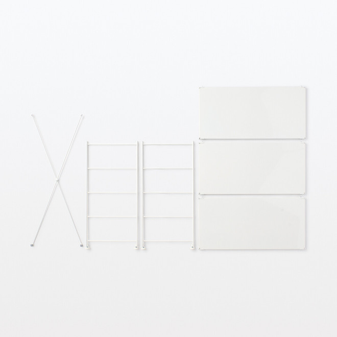 Scaffalatura in acciaio grigio chiaro - Ampia, Piccola