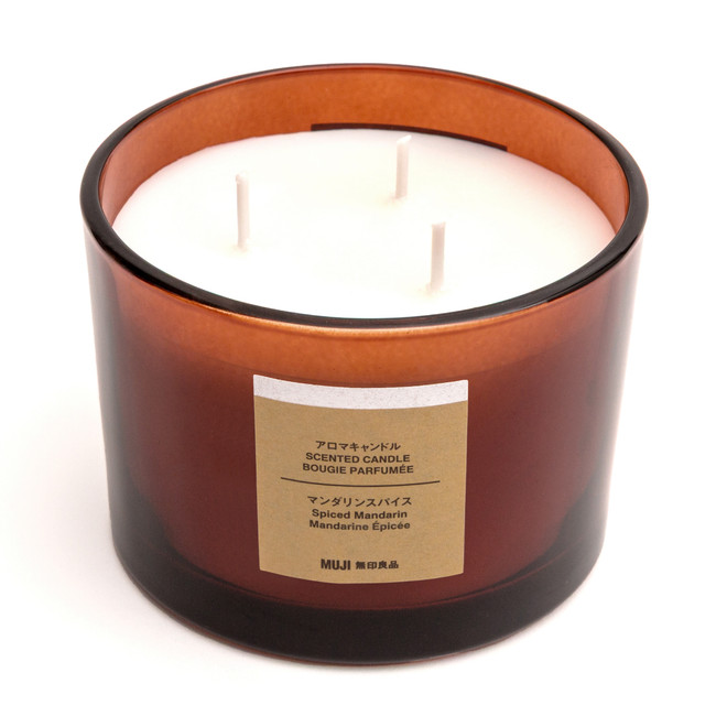 Candela mandarino speziato - 3 Stoppini