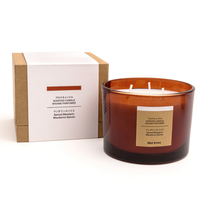 Candela mandarino speziato - 3 Stoppini