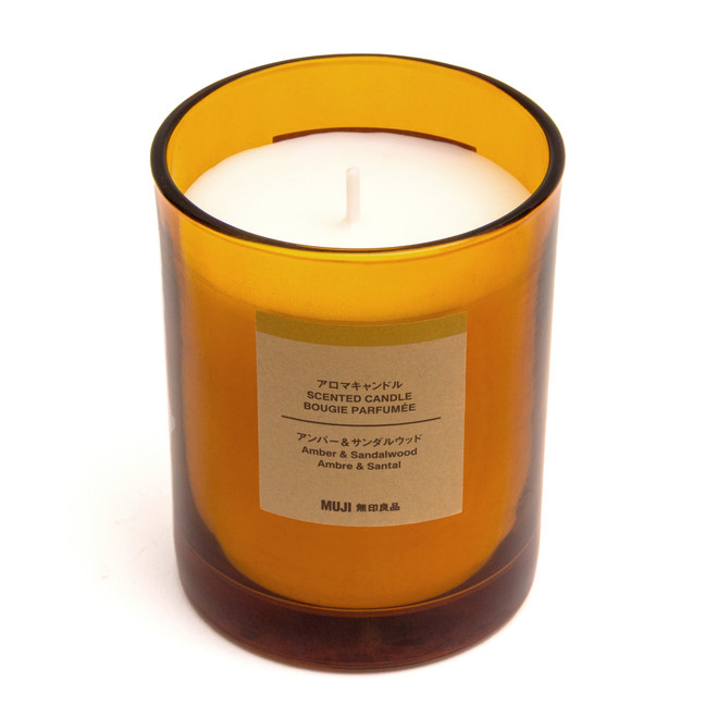 Candela ambra e sandalo, 1 stoppino