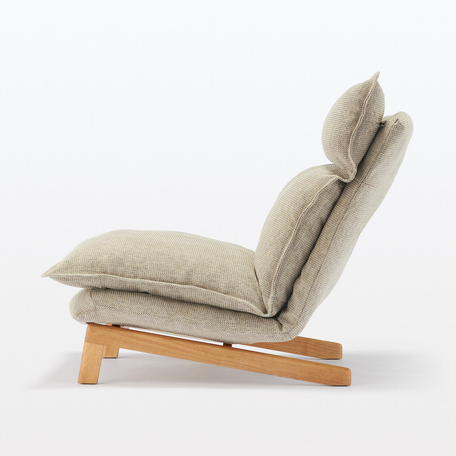 Sedia reclinabile con schienale alto – Beige