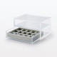 Contenitore impilabile in acrilico con 2 cassetti ‐ S