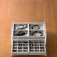 Contenitore impilabile in acrilico con 2 cassetti e coperchio ribaltabile ‐ L
